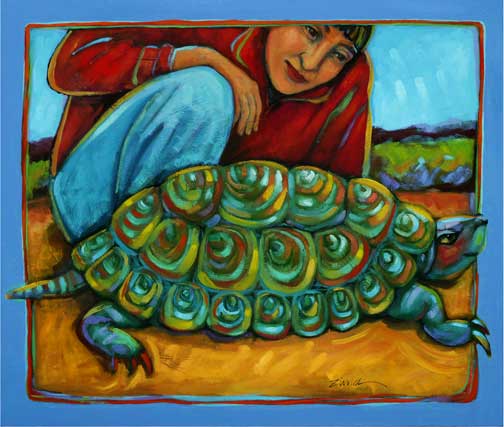 "Honor All Beings" - Giclee print of an oil painting by Paula Zima available as a giclee print.